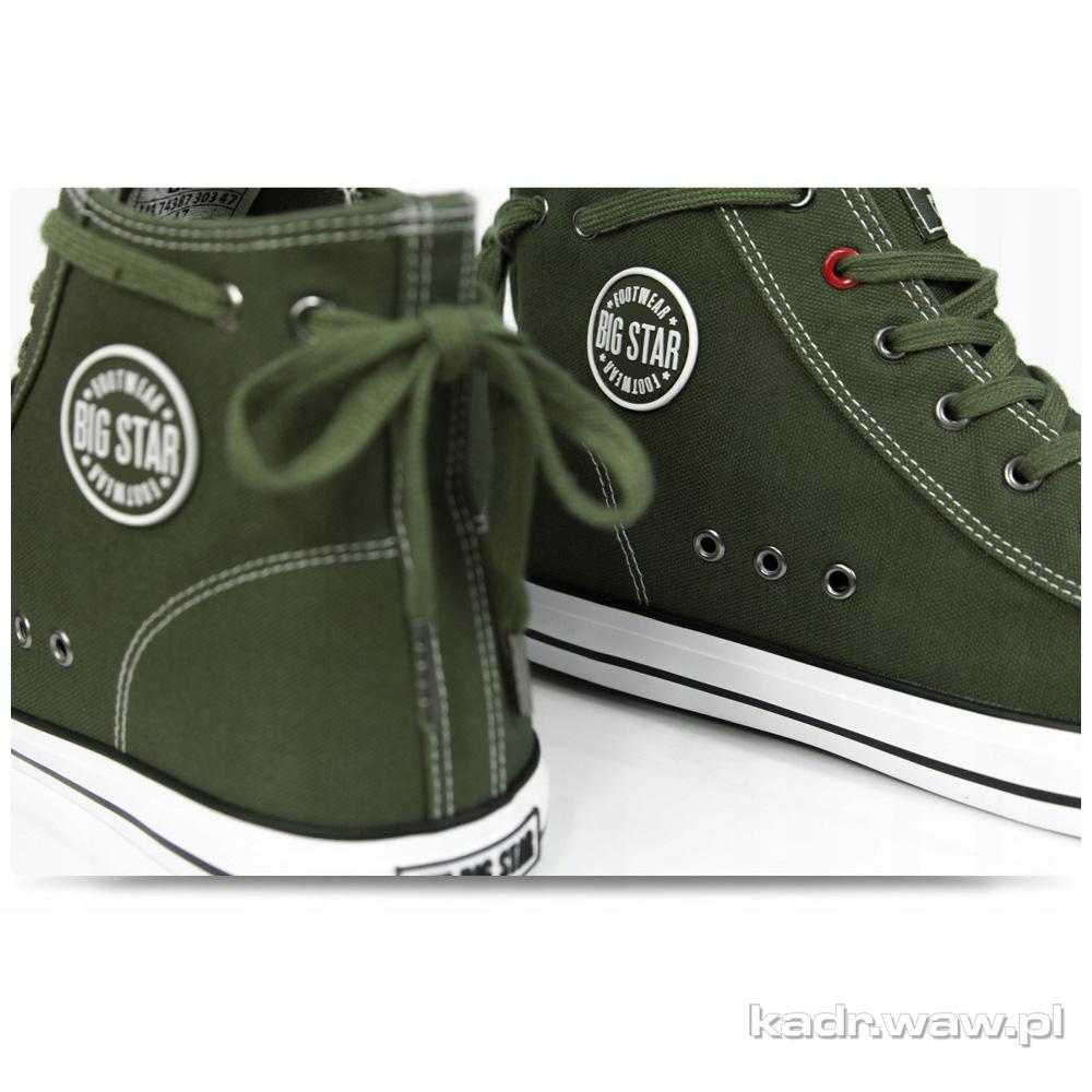 Trampki Męskie BIG STAR Zielone KHAKI
