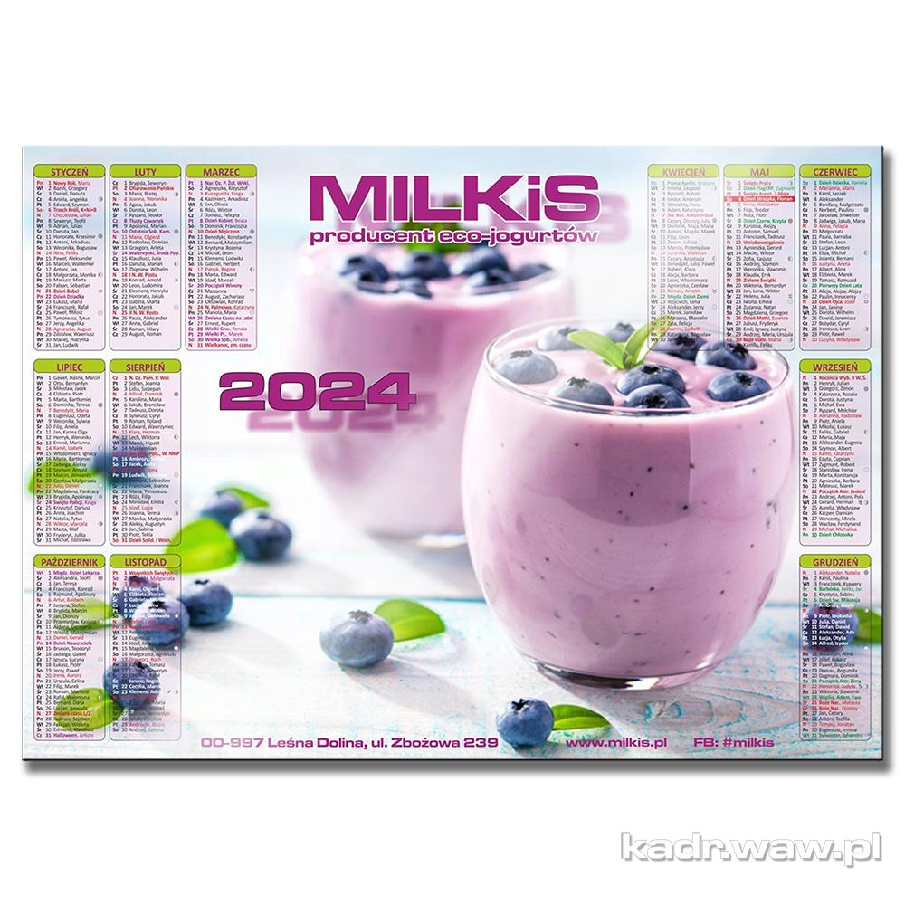 Kalendarze Ścienne POZIOME A4-A0