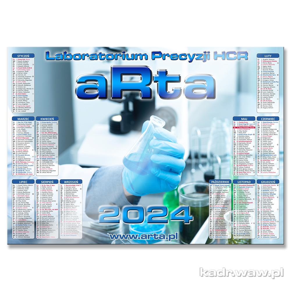 Kalendarze Ścienne POZIOME A4-A0