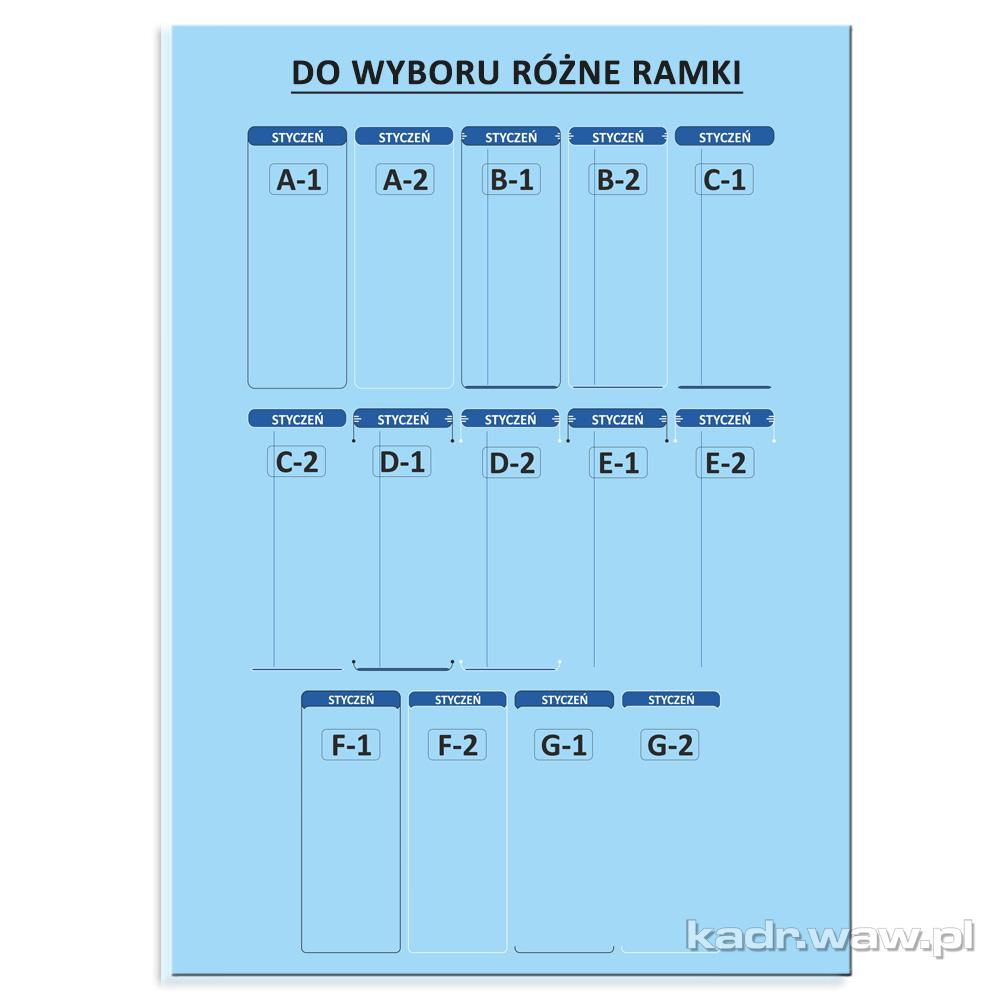 Kalendarze Ścienne PIONOWE A4-A0
