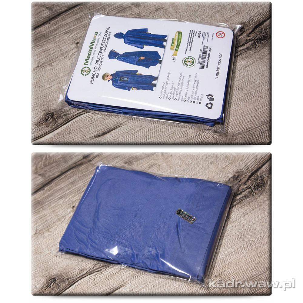 Ponczo Przeciwdeszczowe - Uniwersalne Niebieskie